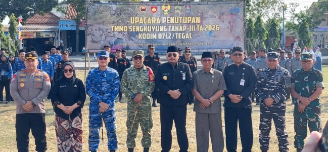 TMMD Sengkuyung Tahap III Kota Tegal Resmi Ditutup, Wali Kota Hadiri Upacara Penutupan 