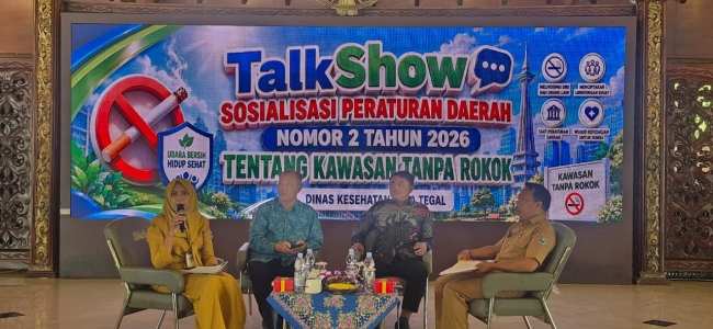 Gelar Talkshow di Pendopo, Pemkot Tegal Matangkan Aturan Teknis Perda Kawasan Tanpa Rokok
